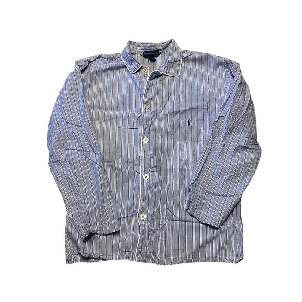 Polo Ralph Lauren Mens Blue White‎ Striped Cotton Pajama Lounge Set Size M